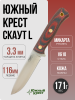 Нож Южный Крест Скаут L, VG10, Convex, Micarta Black/Red, Насечка